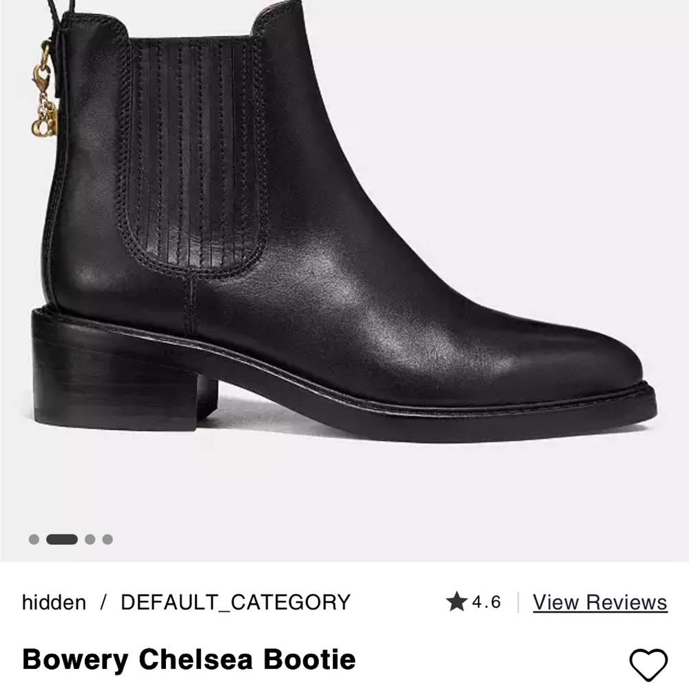 Coach Black Bowery Chelsea Bootie